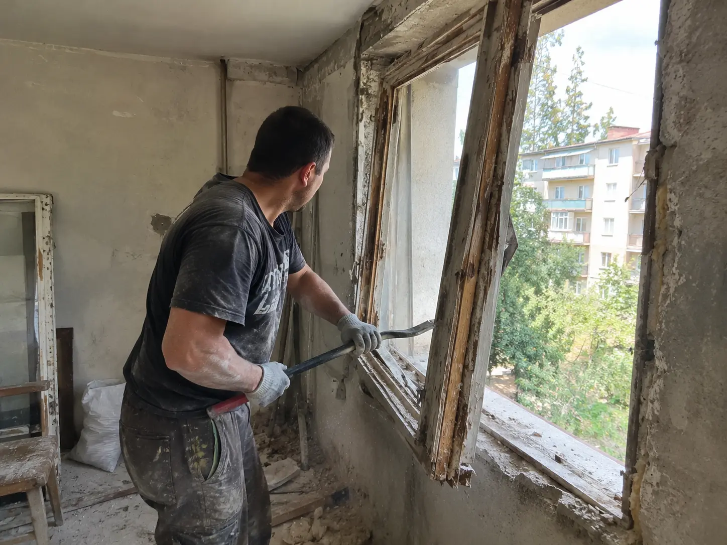 Демонтаж на дограма и врати